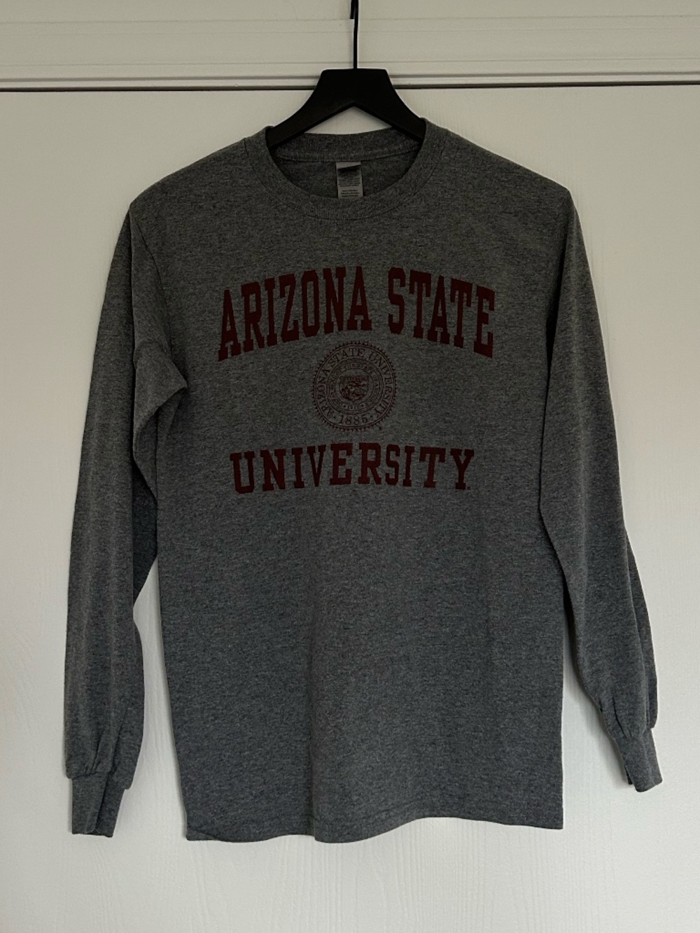 Gray ASU Long Sleeve Shirt - Gildan - Size S